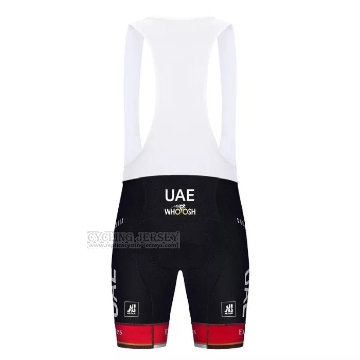 2022 Cycling Jersey UAE Black White Red Short Sleeve and Bib Short